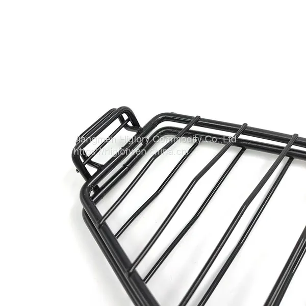 BBQ Fish Grill Basket Chrome Plated BBQ Barbecue Grill Accessories Mesh Wire Fish Basket With Wood Handle photo-2