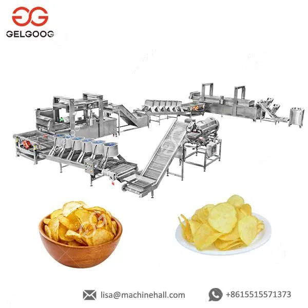 French Fries Potato Chip Production Line Frying Potato Chips Making Machine Price