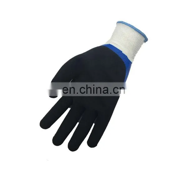 Heavy Duty Blue Nitrile Coated Gloves,nitrile Gloves photo-2