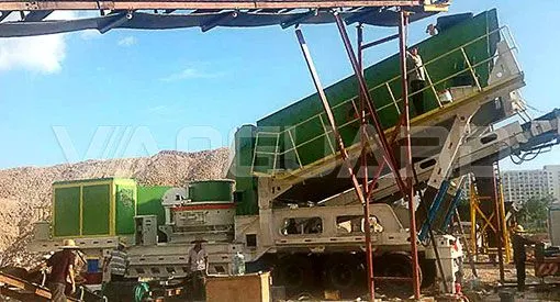 Mobile Limestone Gravel Sand Making Station Aggregate Rock Stone Mobile Silica Sand Making Machine photo-2