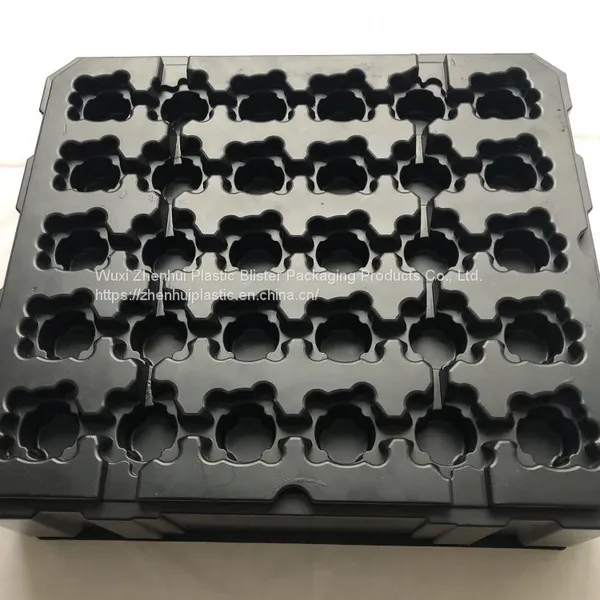 Recyclable Plastic PET Blister Packaging Pallets Vacuum Forming Black Plastic Blister Trays photo-5