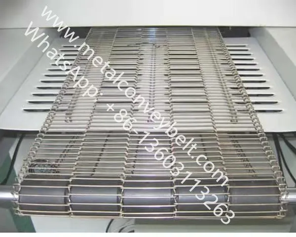Flat Flex Driven Conveyor Metal Belt Conveyor Wire Belt For Cooling Cake photo-2