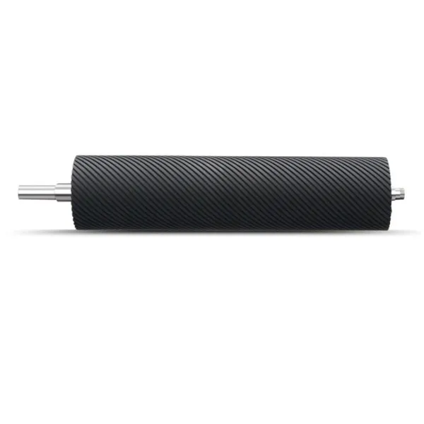 Durable Spiral Grooved Sander Roller With Drive Pulley for Woodworking Sanding Machine