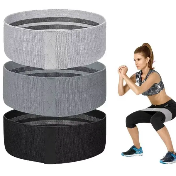 Women Fabric Hip Resistance Bands Set of 3 Fabric Workout Loop Bands