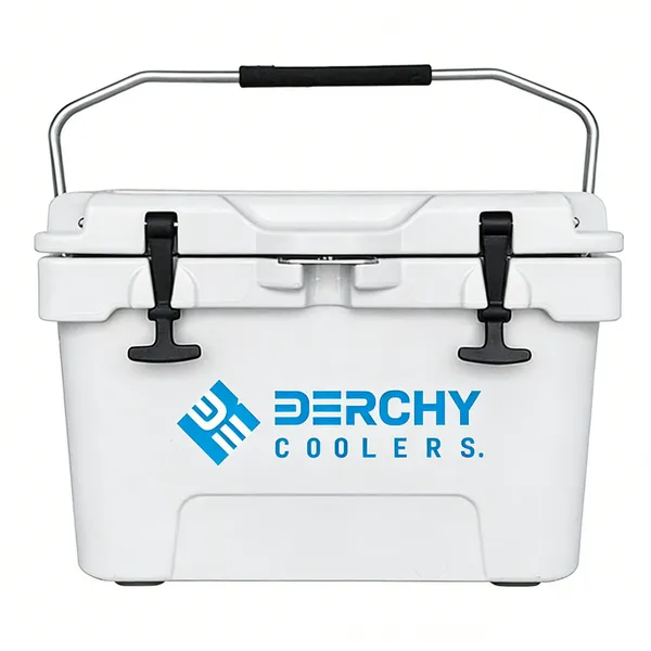 25qt Small Size Rotomolded Cooler With Aluminum Handle Leak-Proof Portable Ice Chest for Picnic Beach photo-5