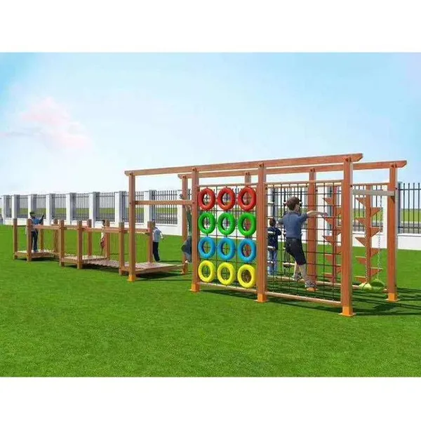 Outdoor Balance Cylinder Combination Game Physical Training Equipment for Kindergarten Children, Including Climbing Frames and Square Boxes for Sensory Integration Training photo-5