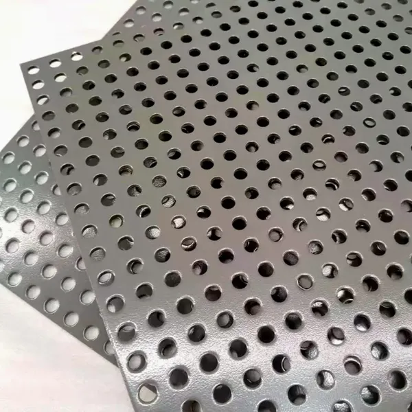 Láminas de metal perforadas de placas de acero inoxidable en mallas cilíndricas para decoración y corte con agujeros