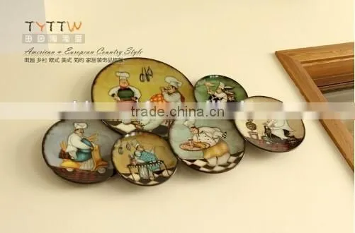 European Style Hand Drawing Wall Hanging Decorative Plate Ornaments photo-2