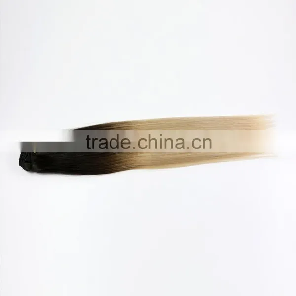 Wholesale Double Drawn Colored Brazilian Human Hair Extension Two Tone Clip in Hair Extensions Supplier's Choice photo-4
