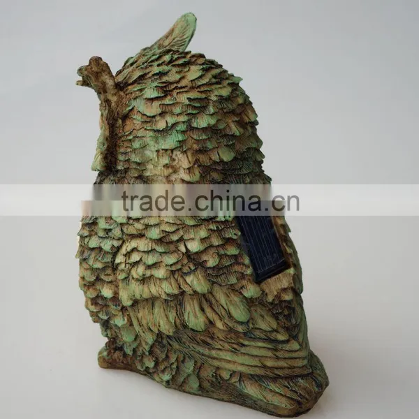 Owl Solar Resin Light Led Garden Resin Outdoor Lights photo-3