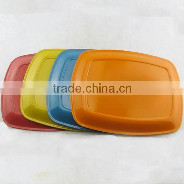 Wholesale Custom Logo Melamine Plate Bamboo Dinner Set photo-3