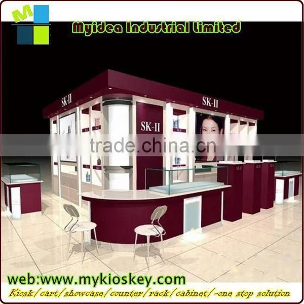 Round Unique Design Retail Kiosk Cosmetic Showcase photo-2