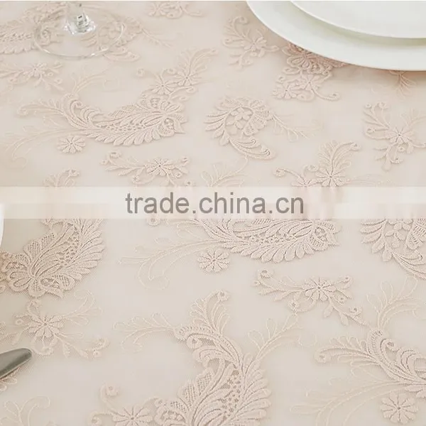 Embossed Cheap Tablecloth Square Lace Tablecloth Polyester Lace Tablecloth photo-6