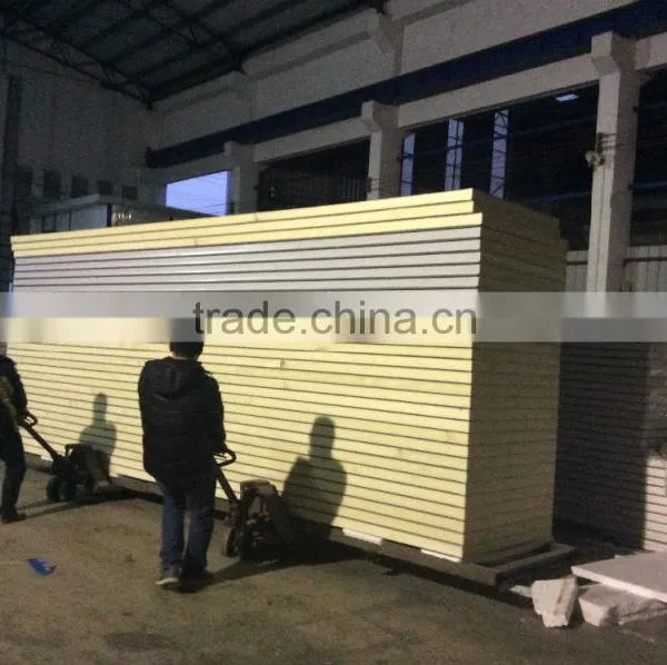 75mm Thickness PU Foam Sandwich Wall Panel, Wall Sandwich Panel Price for Refrigerating Room photo-3