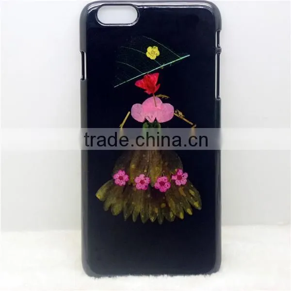 3D DIY Custom Flower Phone Case for Iphone 6, Flower Grass Flip Phone Case, Flower Leaf Phone Cover for Iphone