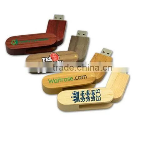 Promotional Bulk Wood USB Flash Drive, Swivel USB Flash Drive
