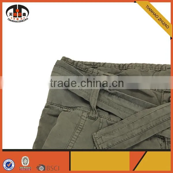 High Quality Custom Mens Casual Harem Shorts With Belt for Summer photo-4