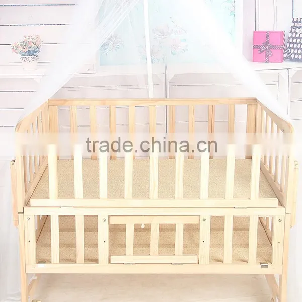 Wooden Baby Convertible Crib With Wheels Cute Baby Cribs photo-4