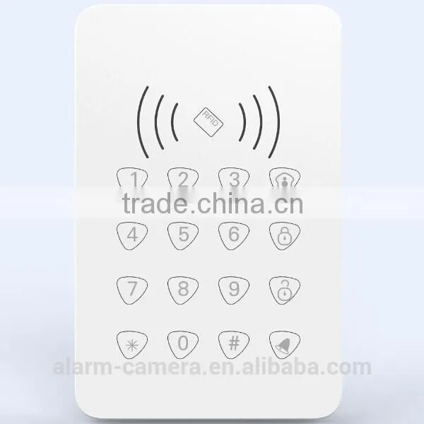 Touch Screen Wireless RFID Keypad , Support Doorbell Function and SMS Alert When Lower Power photo-1