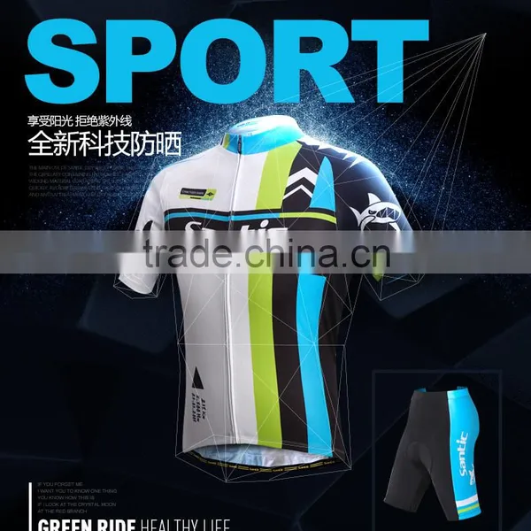 Santic Mens Crane Sports Cycling Short Blue Wear photo-2