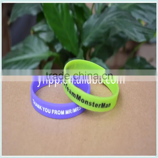 Cheap Custom Silicone Bracelet Debossed Logo Wristband photo-5