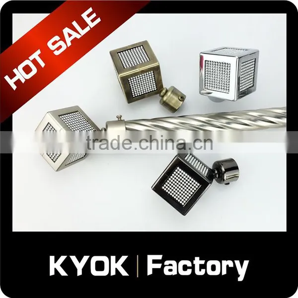 KYOK Color Tension Rod Curtain Rod ,curtain Rod Accessories ,high Quality Single Double Curtain Rod Factory in Foshan photo-5