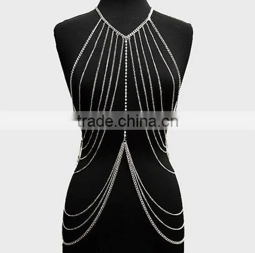 2016 Wholesale New Design Fashion Multilayers Tassel Ladies BIkini Body Chains photo-6