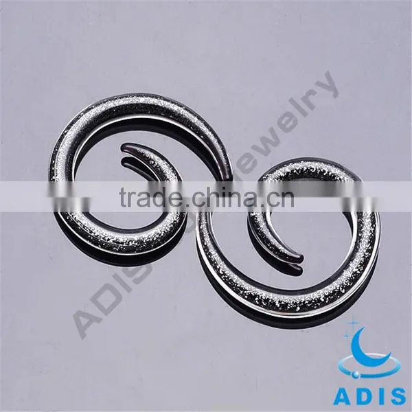 Beautiful Glass Popular Fashion Transparent Blue Ear Spirals photo-6
