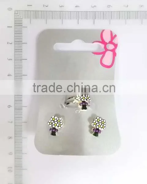 Cute Acrylic Sun Baby Earring and Ring Set for Little Girls photo-2