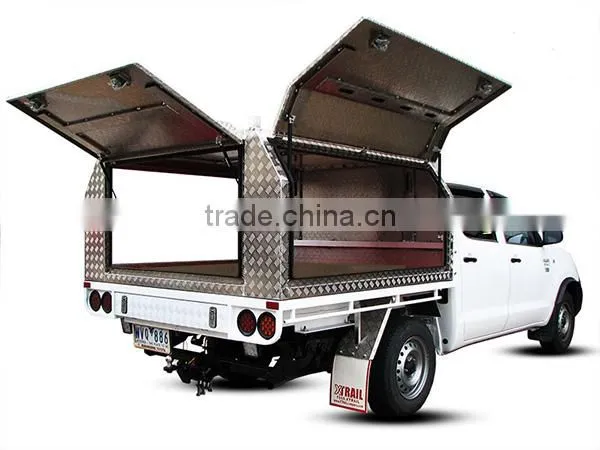 Max Aluminum Checkerplate Truck Pickup Tool Box Utes Gull-wing Canopy Tool Box(KTB-AUTE2400)(OEM/ODM) photo-2