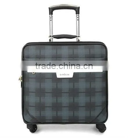 14 Inch , 4 Wheels , Soft PVC Case , Nylon Zipper Trolley Travel Luggage Bag photo-2