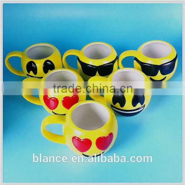 Popular 340ml Emoji Ceramic Mug in 3d Face Design photo-3
