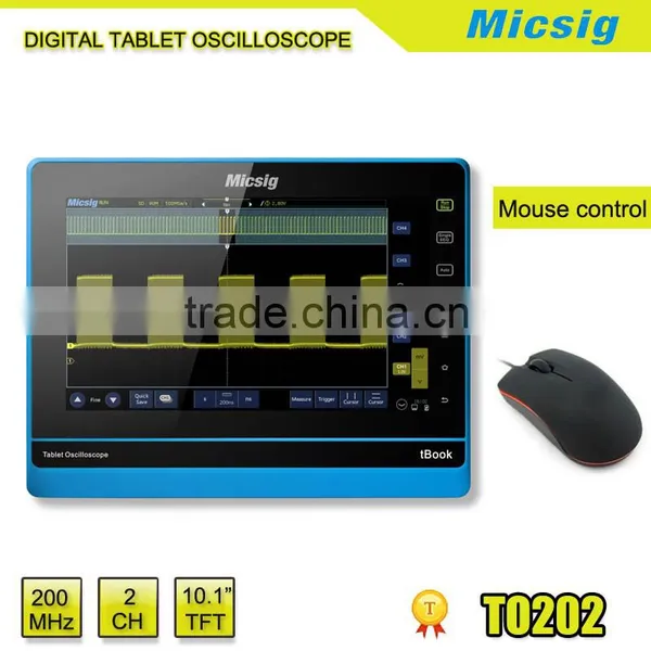 10.1" TFT Color Screen Tablet Digital Oscilloscope Low Cost With 200Mhz Bandwidth