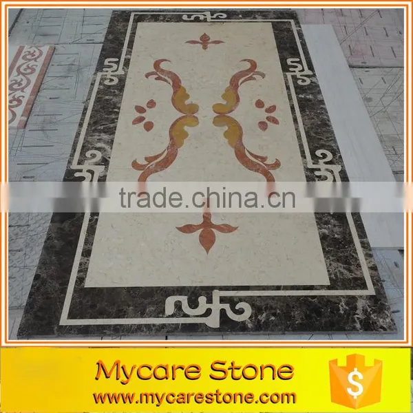 Entry Rectangle Marble Inlay Flooring Patterns