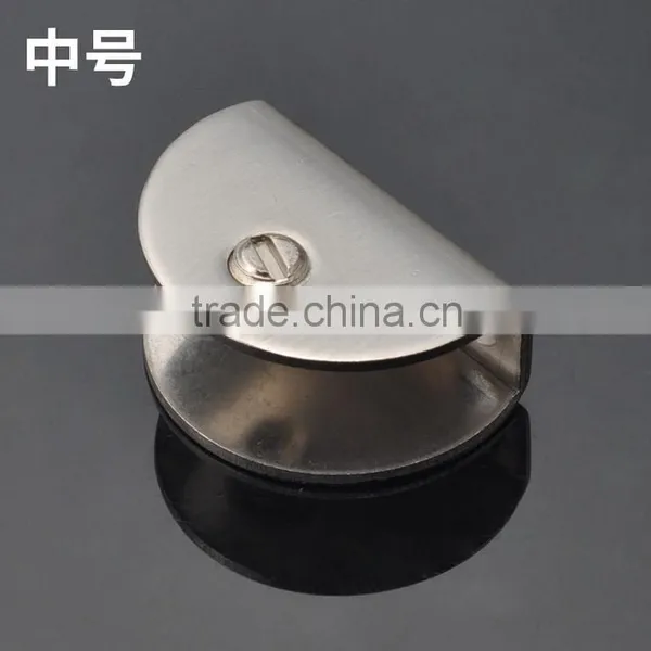 Small Glass Clamp - 8 or 10mm or 12mm Glass - Round Back - Satinless Steel 304 201 photo-4