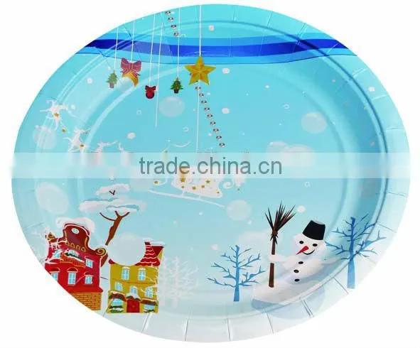 Christmas Custom Printed Shaped Paper Snack Plate/dinner Plates photo-2