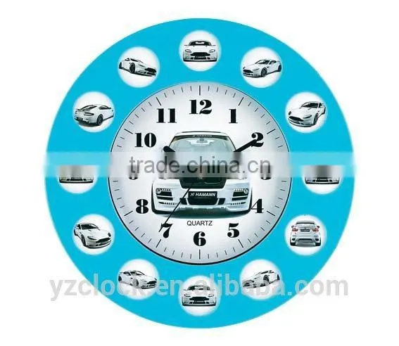 Round Photo Frame Wall Clock With 12 Bird Pictures and Sound photo-3