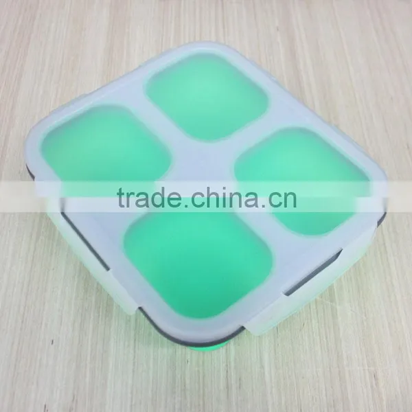 Portable Microwave Folding Silicone Lunch Box Tin photo-5
