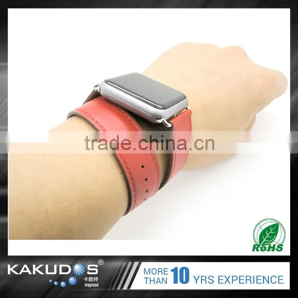 2016 Hot Selling Leather Red Sport 42mm Watch Band for Apple Watch photo-5