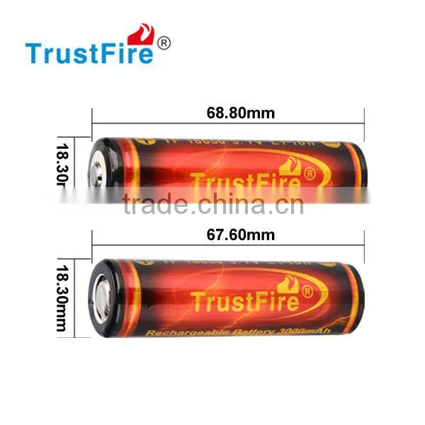 18650 3000mah Lithium Battery 3.7v Li-ion Battery 18650 Battery TrustFire Rechargeable Battery With PCB photo-2