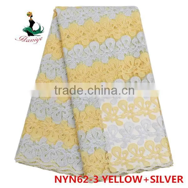 2016 Haniye African French Net Lace Fabric Embroidery Tulle Lace Fabric/NYN62 photo-2