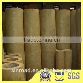Low Price Heat Insulation Rockwool Pipe / Tube 150kg/m3