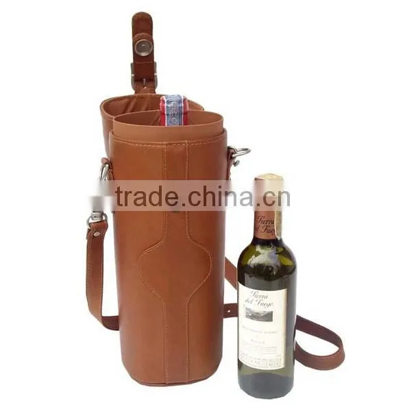 Wholesale Leather Single Deluxe Wine Carrier