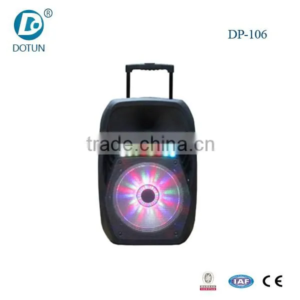 15 Inch Professional Wireless Microphone Active Portable Trolley Speaker