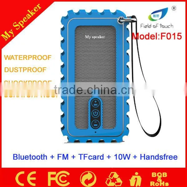 F015 Model Grey Color 10w Powerful Dustproof Waterproof Speaker photo-4