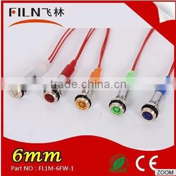 Indicator Call Led Light Red Yellow Green White Blue Mini Signal Lamp 6mm 24v With Wire photo-6