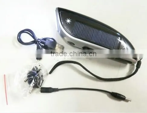 New Design Crank Emergency Mobile Charger Solar Torch Lamp photo-3