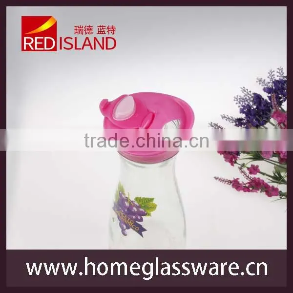 1L Glass Water Bottle With Lid, Juice Bottle photo-4