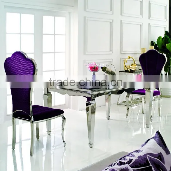 TH355 Large Wedding Dining Table Big Size Glass Mirroerd Dining Table photo-2