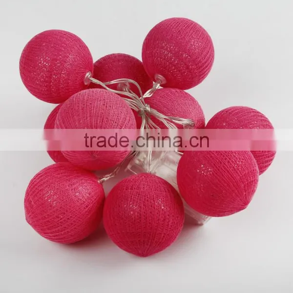 Multi-color Christmas Decorative Cotton Ball LED String Lights photo-2
